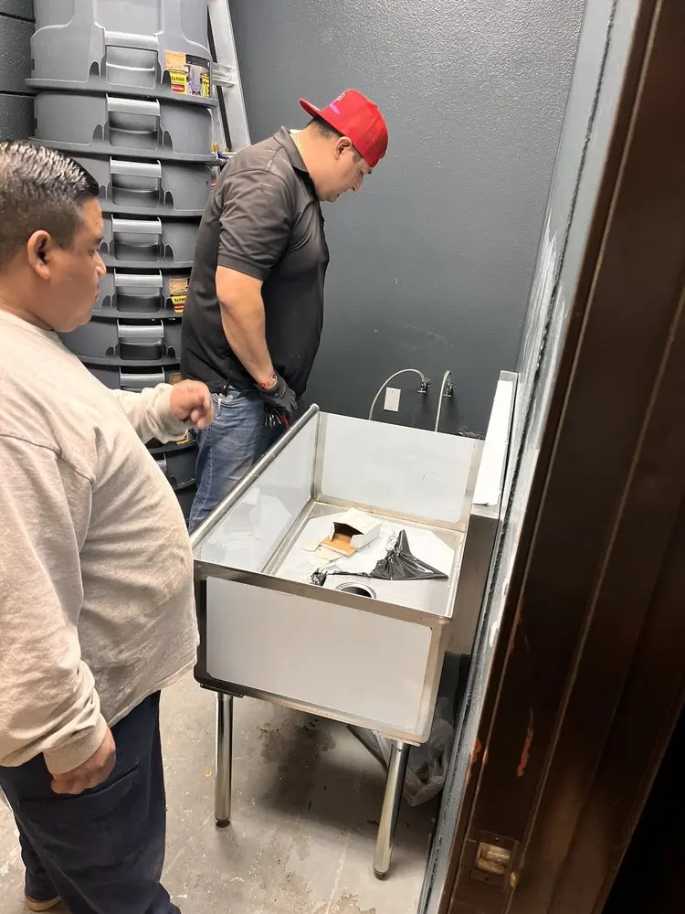 Commercial plumbing and sink installation in Weslake
